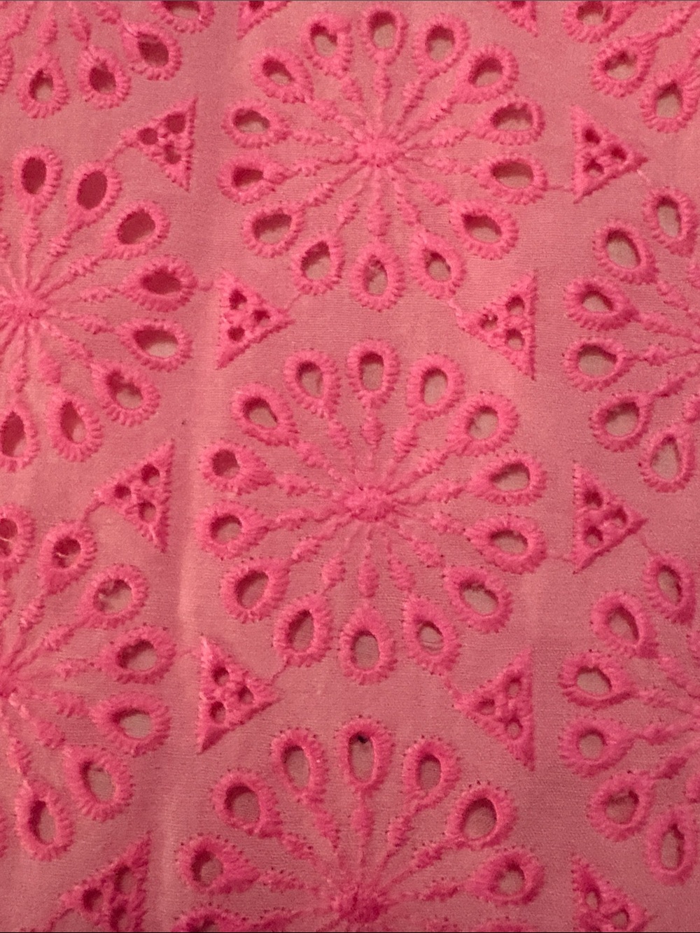 Pink Eyelet Pom Pom Sleeve Shift Dress - Picture 3 of 6